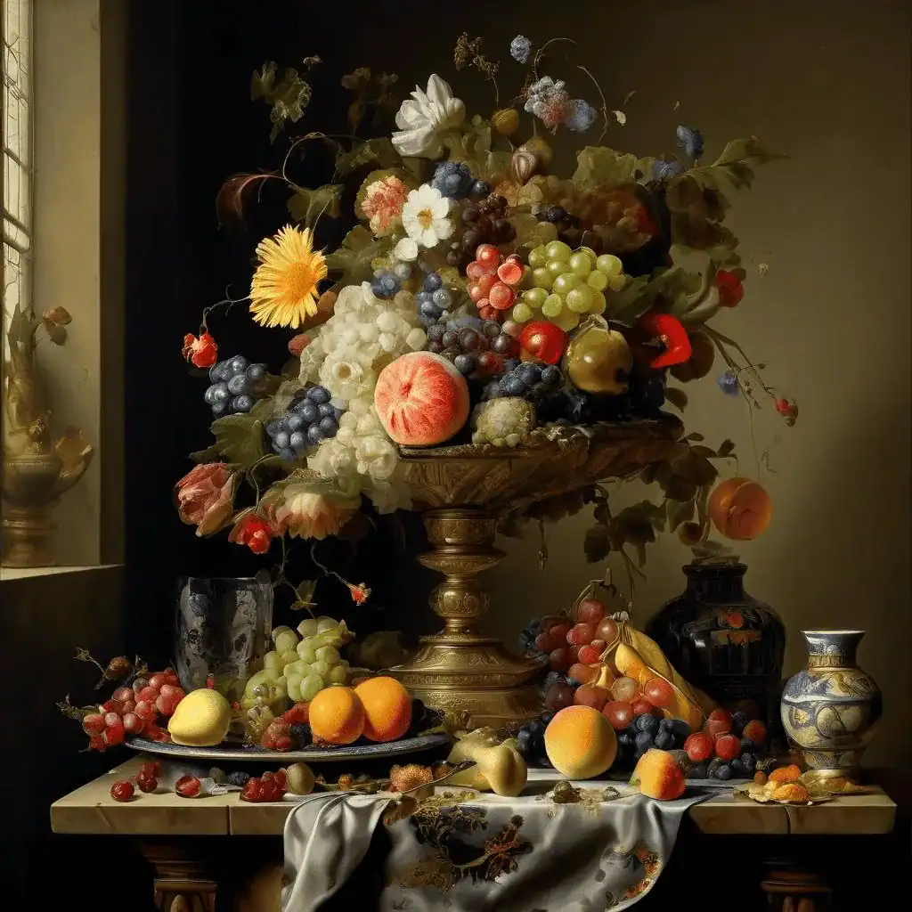 Tower with Still-life on a Plate – Vajda Lajos
