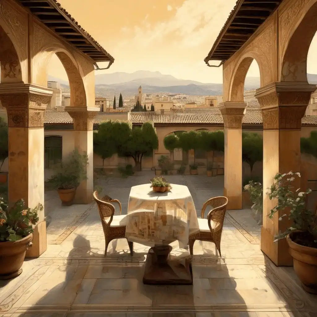 Patio. At the Alhambra – Achille Zo
