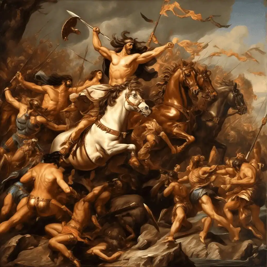 Battle of Heracles and the Amazons – Konstantinos Parthenis